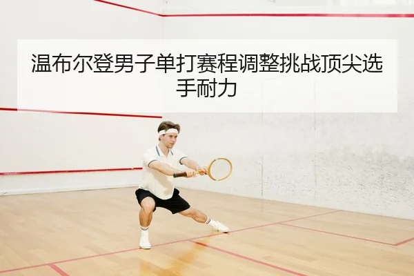 温布尔登男子单打赛程调整挑战顶尖选手耐力（LDSports）
